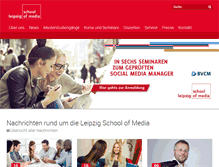 Tablet Screenshot of leipzigschoolofmedia.de